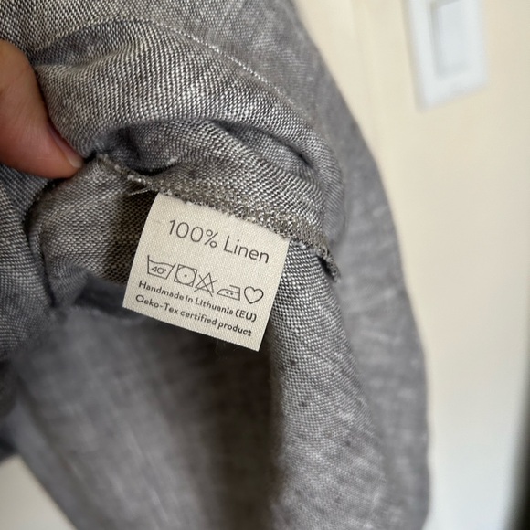 Magic Linen Royal Toscana Hi Low Linen Dress XL Grey - Picture 4 of 5